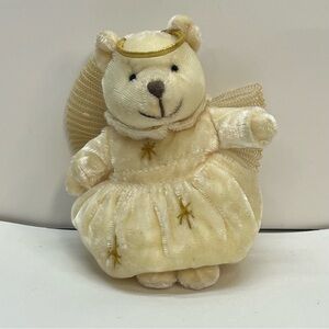 vintage russ berries bear angel embroidered velvet‎ y2k christmas plush decor